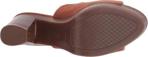 Jessica Simpson Women's Shelbie Block Heel Platform Heeled Sandal, Caramel, 7.5 in Saudi Arabia