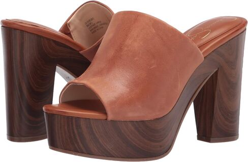 Jessica Simpson Women's Shelbie Block Heel Platform Heeled Sandal, Caramel, 7.5 in Saudi Arabia