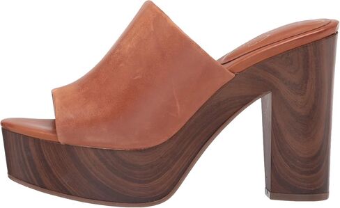 Jessica Simpson Women's Shelbie Block Heel Platform Heeled Sandal, Caramel, 7.5 in Saudi Arabia