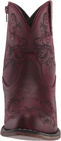 ROPER Womens Short Stuff Embossed Snip Toe Casual Boots Ankle Low Heel 1-2" - Brown in Saudi Arabia