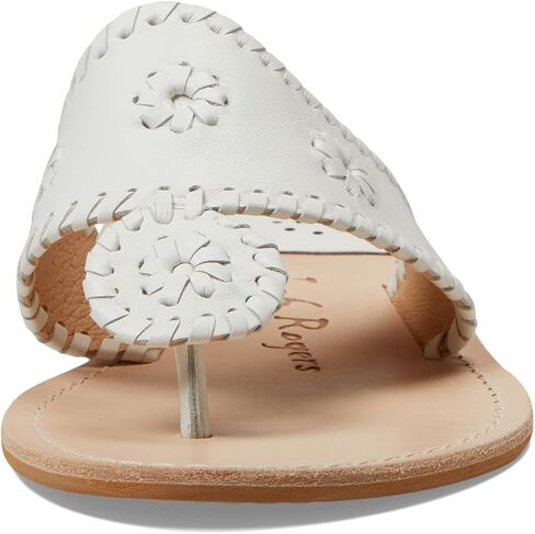 Jack Rogers Palm Beach Sandal for Women - Slip on Style, Leather Lining and Insole and Stacked Wooden Heel Wide in Saudi Arabia