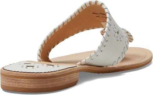 Jack Rogers Palm Beach Sandal for Women - Slip on Style, Leather Lining and Insole and Stacked Wooden Heel Wide in Saudi Arabia