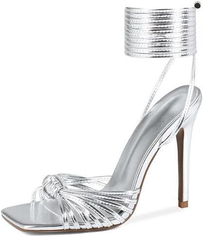 Women's Open Toe Lace up Strappy Heels in Saudi Arabia