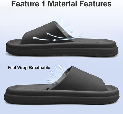 Shower Shoes Women Men, Shower Slippers with Holes,Cloud Slides Quick Drying Non-Slip Slippers Soft Sole Open Toe House Slippers Bathroom Beach Pool Shower Sandals in Saudi Arabia
