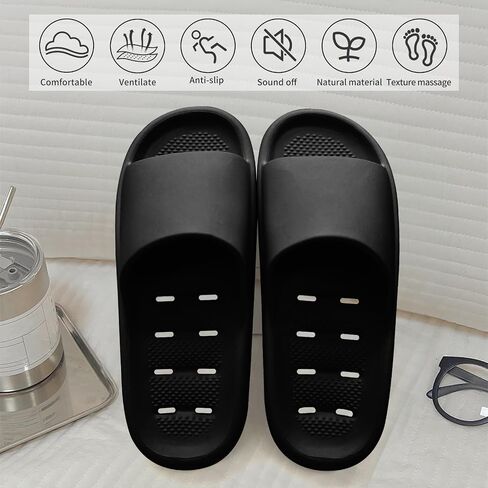 Shower Shoes Women Men, Shower Slippers with Holes,Cloud Slides Quick Drying Non-Slip Slippers Soft Sole Open Toe House Slippers Bathroom Beach Pool Shower Sandals in Saudi Arabia
