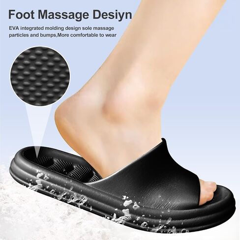 Shower Shoes Women Men, Shower Slippers with Holes,Cloud Slides Quick Drying Non-Slip Slippers Soft Sole Open Toe House Slippers Bathroom Beach Pool Shower Sandals in Saudi Arabia