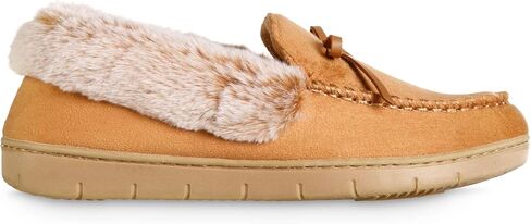 isotoner Women's Microsuede Moccasin Slippers Non-Slip, Indoor/Outdoor, Memory Foam, Machine Washable in Saudi Arabia