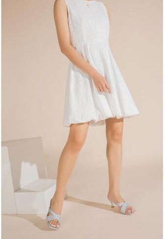 Womens Low Kitten Heel Mule Sandals Square Open Toe Cross Strap Slip on Slide Slippers Summer Wedding Evening Party Dress Shoes in Saudi Arabia