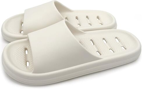 Shower Shoes Women Men, Shower Slippers with Holes,Cloud Slides Quick Drying Non-Slip Slippers Soft Sole Open Toe House Slippers Bathroom Beach Pool Shower Sandals in Saudi Arabia