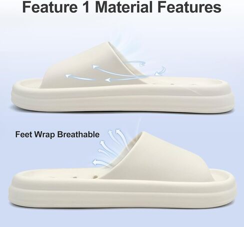 Shower Shoes Women Men, Shower Slippers with Holes,Cloud Slides Quick Drying Non-Slip Slippers Soft Sole Open Toe House Slippers Bathroom Beach Pool Shower Sandals in Saudi Arabia