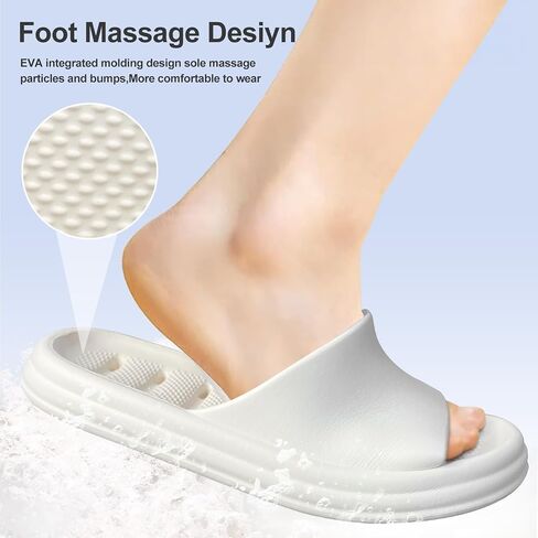 Shower Shoes Women Men, Shower Slippers with Holes,Cloud Slides Quick Drying Non-Slip Slippers Soft Sole Open Toe House Slippers Bathroom Beach Pool Shower Sandals in Saudi Arabia