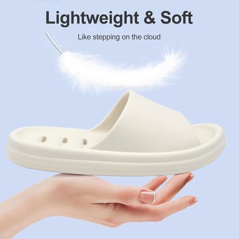 Shower Shoes Women Men, Shower Slippers with Holes,Cloud Slides Quick Drying Non-Slip Slippers Soft Sole Open Toe House Slippers Bathroom Beach Pool Shower Sandals in Saudi Arabia