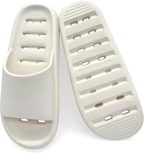 Shower Shoes Women Men, Shower Slippers with Holes,Cloud Slides Quick Drying Non-Slip Slippers Soft Sole Open Toe House Slippers Bathroom Beach Pool Shower Sandals in Saudi Arabia