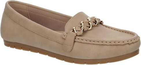 Lizbeth - Women's Slip-On Moc Toe Faux Leather Penny Loafer in Saudi Arabia