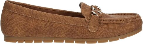 Lizbeth - Women's Slip-On Moc Toe Faux Leather Penny Loafer in Saudi Arabia