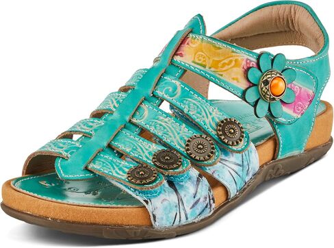 Spring Step L'Artiste Women's ACTIONETTA Artistic Sandals with Multiple Hook and Loop Closures in Saudi Arabia