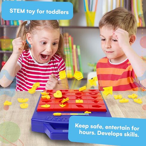 Winning Fingers Shape Toy Puzzle Game – Pop Up Board Game with Shape Puzzles - Two Players Concentration Games Puzzle Board Matching Game - Educational Toy for Kids 3 Years and Older in Saudi Arabia