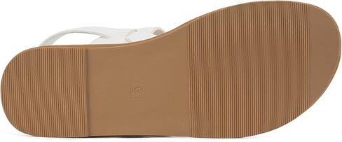 ALICEPUB Women's Comfortable Flat Sandals, Two Strap Ankle Buckle Sandals Open Toe Leather Summer Flat Sandals for Women in Saudi Arabia