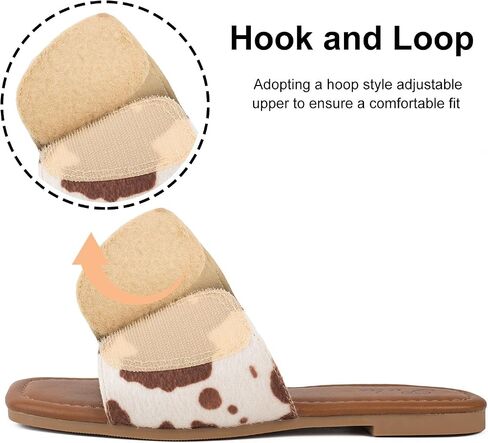 Putu Women's Flat Sandals Studded Slide Sandals Animal Print Western Sandals in Saudi Arabia