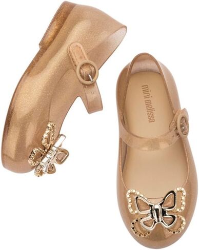 mini melissa Sweet Love Fly Mary Jane Jelly Shoes for Babies & Toddlers - Ballet Flats w/Butterfly Design & Adjustable Strap in Saudi Arabia