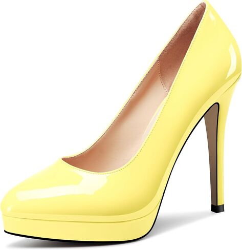 Castamere Womens High Heels Platform Pumps Slip-on Stilettos 12CM Heel Office Dress Shoes in Kuwait