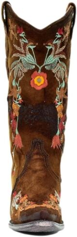 CORRAL Floral Embroidered Lamb Leather Womens Snip Toe Western Boots A3597 in Saudi Arabia