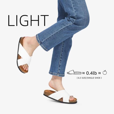 Slide Sandals for Women Cork Footbed with Soft Knit Comfort X Tape Sandals in Saudi Arabia