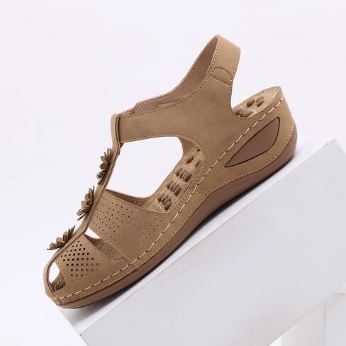 Ruiatoo Wedge Sandals for Women Closed Toe Comfortable with Massage Function Outdoor Platform Sandals in Saudi Arabia