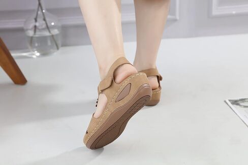 Ruiatoo Wedge Sandals for Women Closed Toe Comfortable with Massage Function Outdoor Platform Sandals in Saudi Arabia