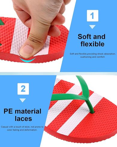 12 Pairs Christmas Flip Flops Bulk Christmas July Party Supplies for Reception Guest Slippers Women Men Adults Summer Christmas Party in Saudi Arabia