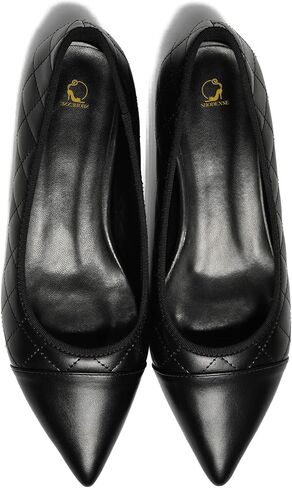 حذاء نسائي كاجوال مسطح من الأمام سهل الارتداء بمقدمة مدببة حذاء باليه مسطح بدرجتين من اللون 0.5 بوصة كعب مسطح منخفض مريح حذاء مسطح أساسي ملون للعمل حذاء مسطح أنيق للسائقين الخريف 4-11 M US in Kuwait