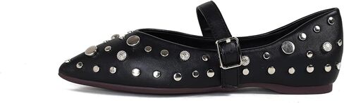women's flat shoes 2024 new all-match flat shoes Fashion rivet decorative comfortable flat shoes in Saudi Arabia