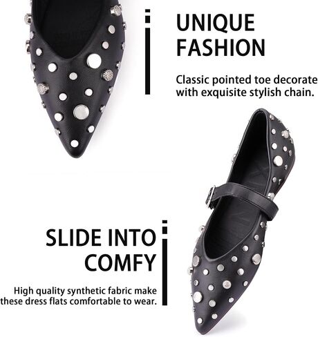 women's flat shoes 2024 new all-match flat shoes Fashion rivet decorative comfortable flat shoes in Saudi Arabia