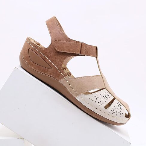 Ruiatoo Wedge Sandals for Women Closed Toe Comfortable with Massage Function Outdoor Platform Sandals in Saudi Arabia