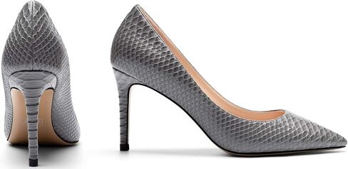 Mettesally Women's High Heel Pumps Pointed Toe Dress Comfy Shoes Size 5-13 | Handmade Stiletto Slip on Pumps Elegant 3.4 Inches Closed Toe Leather Ladies Dressy Shoes for Daily Wedding Prom in Saudi Arabia