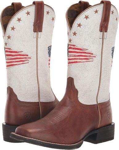 Ariat Women's WMS Circuit Patriot Sdle Up/Crakld White Western Boot in Saudi Arabia