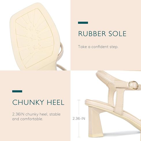 rsxses High Heels for Women Bow Block Chunky Heels Square Open Toe Sandals Wedding Dress Party Strappy Heels in Saudi Arabia
