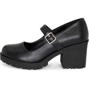 Chariot & Co Womens Platform Mary Janes Loafer Heels Ankle Strap Pumps | Chunky Lug Sole Shoes | Coquette Y2K Cosplay Ready Rush