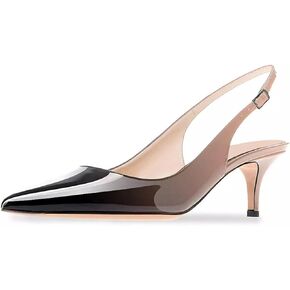 Axellion Sandals For Woman, Kitten Heel Pumps Pointed Toe Shoes Slip On Sandal Slingback Shoes For Dress
