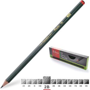 Professional Graphic Sketching Drawing Pencils 12 Count (2B)
