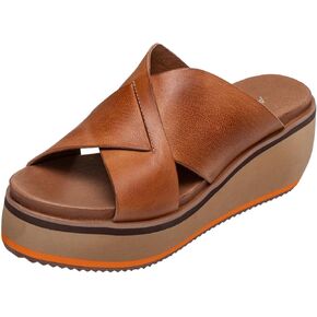 Antelope Women's Jade Leather Wedge Platform Sandals