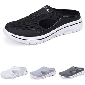 Unisex Slip On Orthopedic Diabetic Mules,Breathable Arch Support Wedge Platform Slippers,Yoga Sports Hiking Casual Loafer Sandals