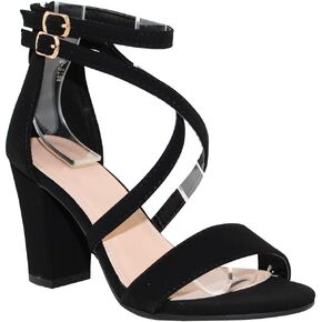 Women's Open Toe Ankle Strap High Chunky Heel Sandals
