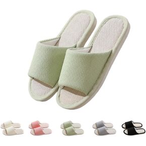 Women Slipper Soft Sole Open Toe House Slippers Memory Foam Slip On Bedroom Cozy Indoor Outdoor Home Slippers