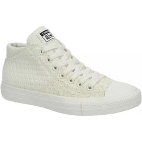 حذاء رياضي من القماش الكتاني Chuck Taylor All Star Madison متوسط ​​الجودة للجنسين من Converse - نمط إغلاق برباط - Egret/Pink Solstice