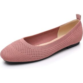 VenusCelia Women's Flexible Knit Flat Shoe