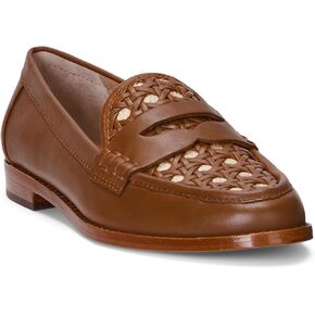 Lauren Ralph Lauren women's Wynnie Ii Woven Leather & Raffia Loafers
