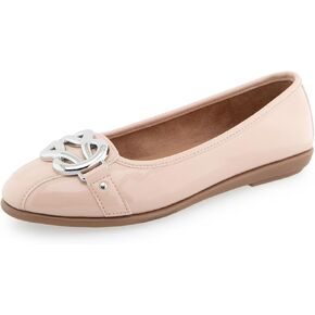 Aerosoles Women's Big Bet Ballet Flat, Cipria Patent PU, 8.5