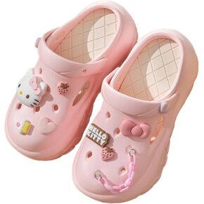 Hello Kitty Cake Heart Strawberry Clogs Slip on Water Shoes Casual Summer for Adults