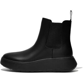 FitFlop women's F-mode Leather Flatform Chelsea Boots